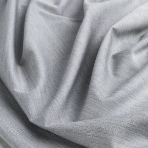 Cotton Wool Viscose Suiting Deadstock - Silver - Swatch