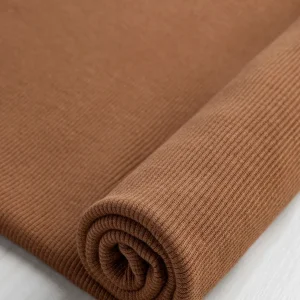 Custom Organic Cotton 2x1 Rib Knit - Caramel