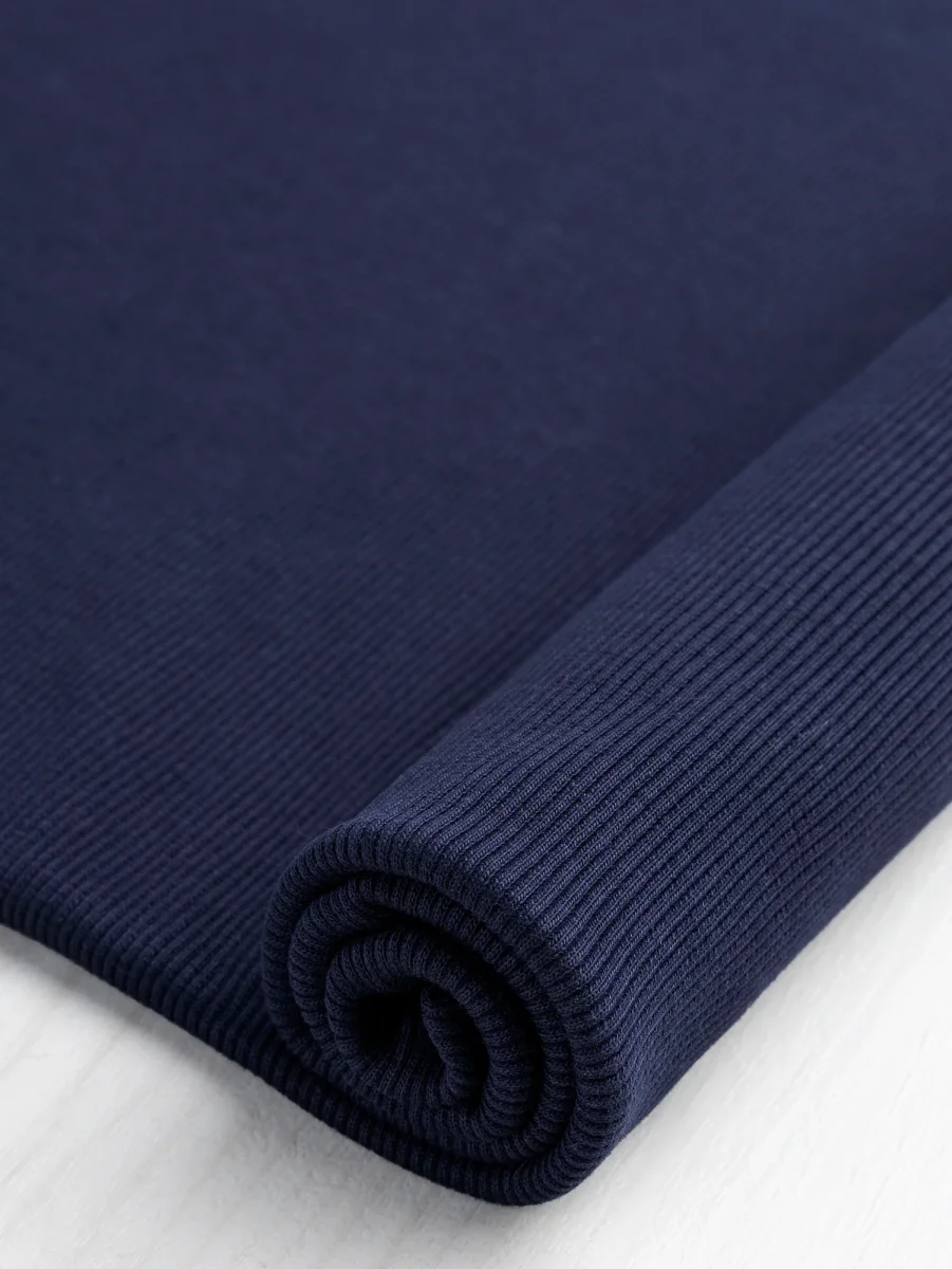 Custom Organic Cotton 2x1 Rib Knit - Indigo – Image 2