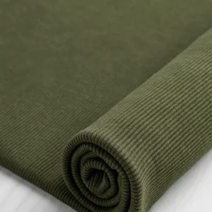 Custom Organic Cotton 2x1 Rib Knit - Olive
