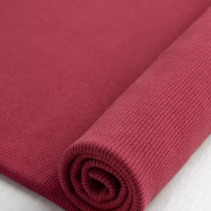 Custom Organic Cotton 2x1 Rib Knit - Red Earth