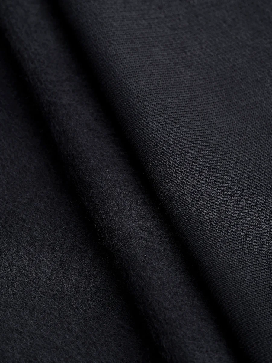 Custom Organic Cotton Fleece - Black