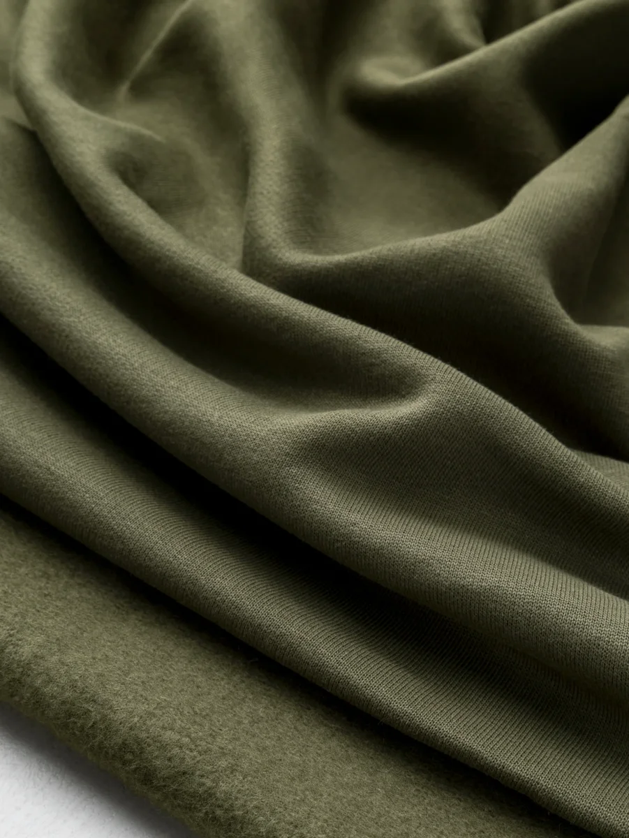 Custom Organic Cotton Fleece - Olive - Swatch – Image 4