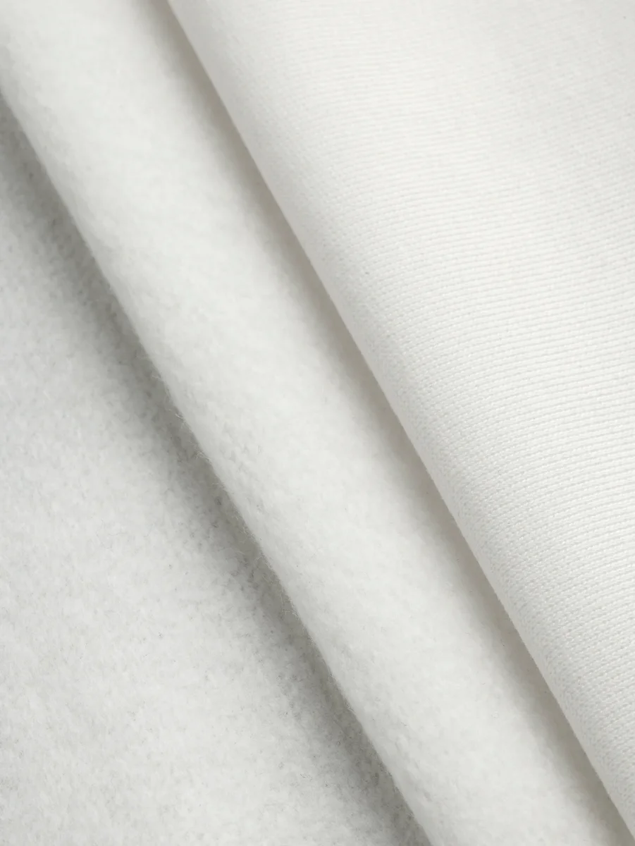 Custom Organic Cotton Fleece - White  - Swatch – Image 3