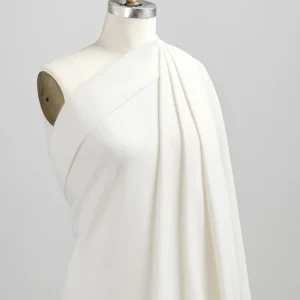 Custom Organic Cotton Fleece - White  - Swatch