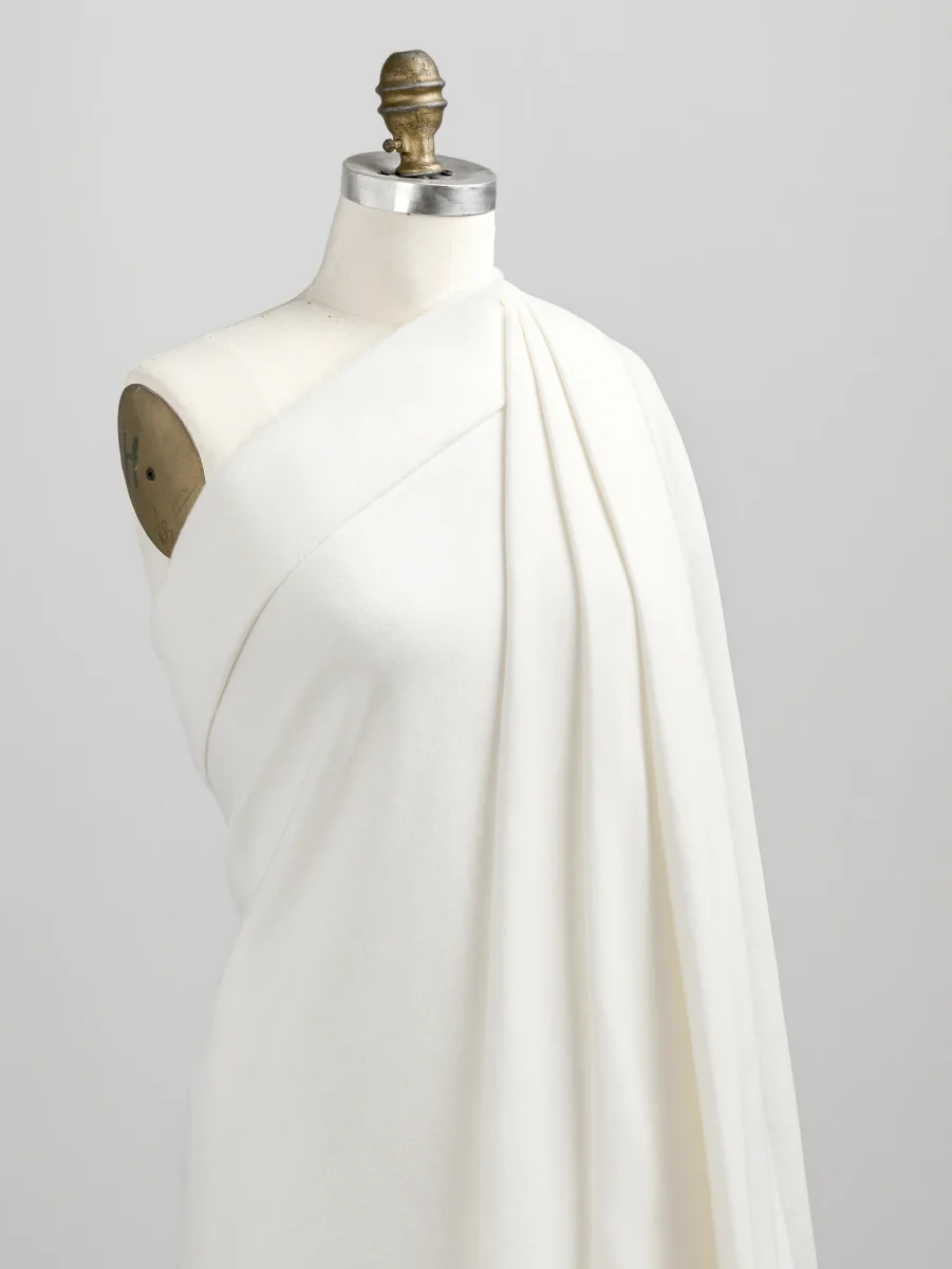 Custom Organic Cotton Fleece - White  - Swatch