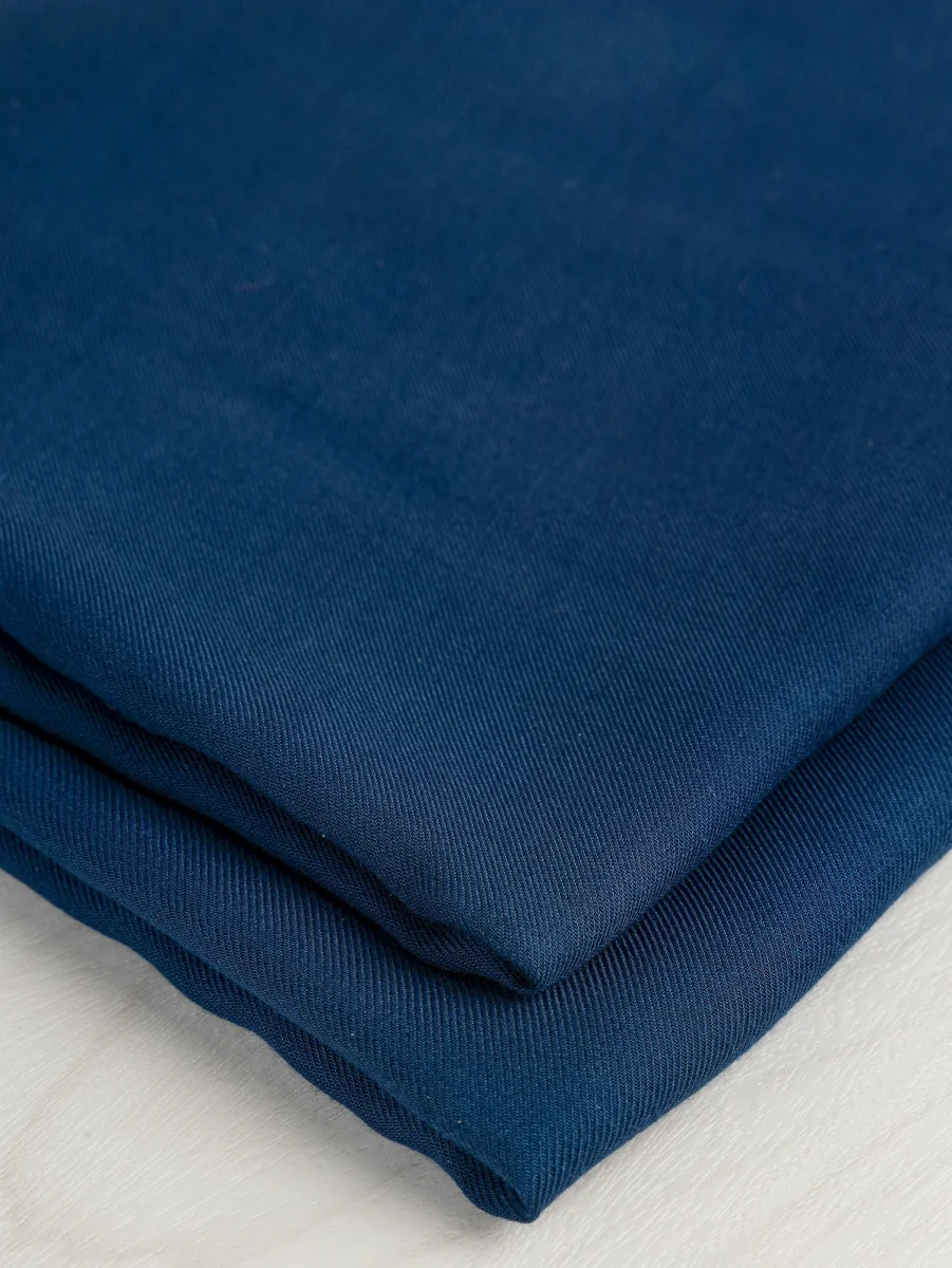 Drapey Lyocell Twill Deadstock - Blue - Swatch