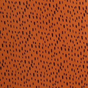 Drop Print Viscose Crepe - Terracotta + Black - Swatch