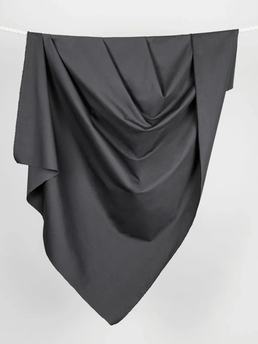 Lightweight Organic Cotton Stretch 6 oz Twill- Pebble Grey – Image 4