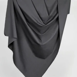 Lightweight Organic Cotton Stretch 6 oz Twill- Pebble Grey - Swatch