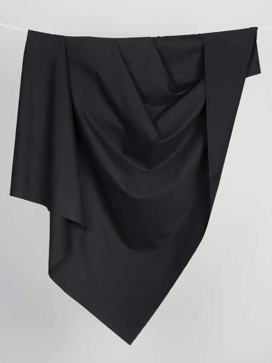 Midweight Organic Cotton Twill - Black – Image 4