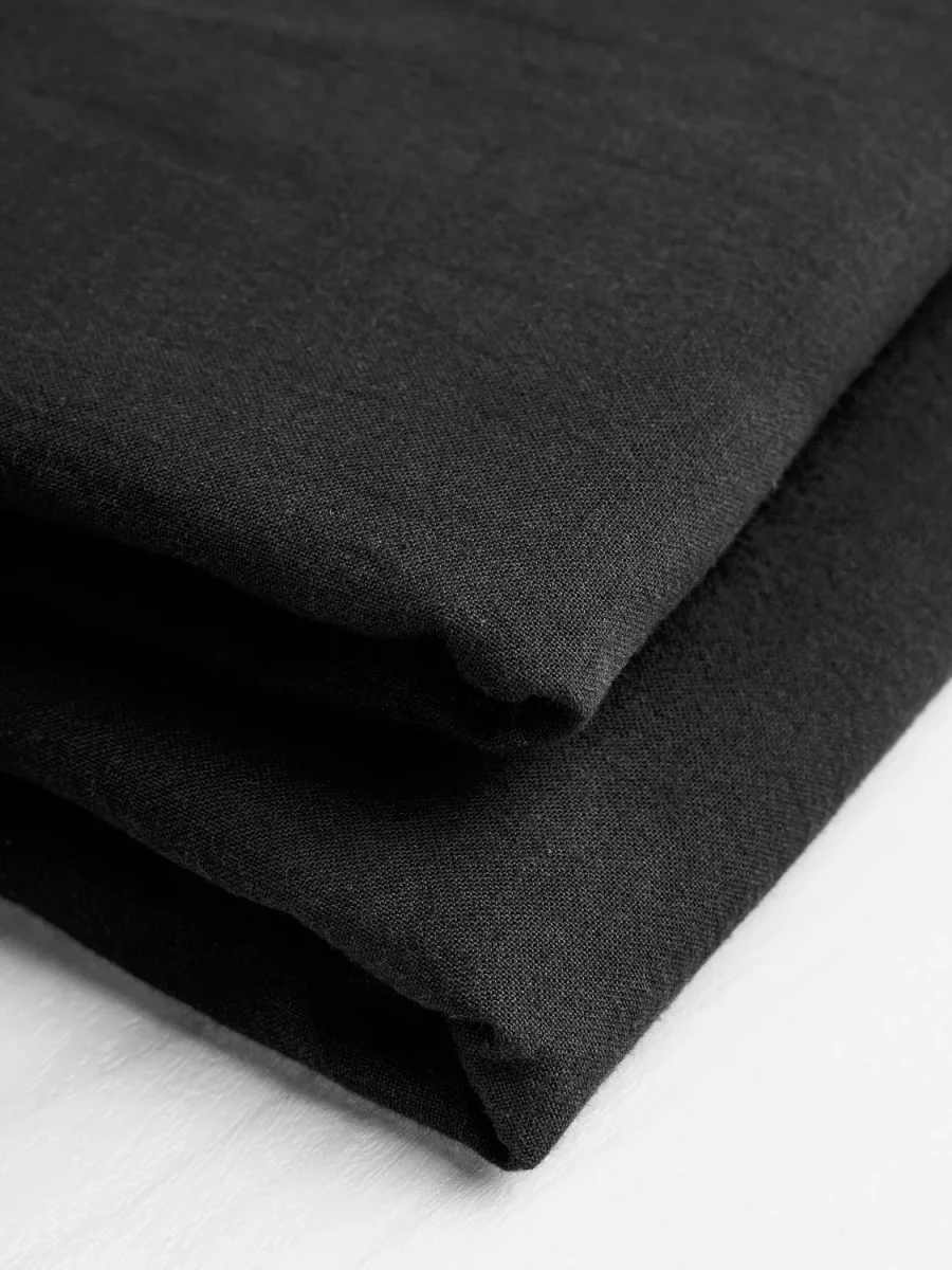 Tumbled Non Stretch Cotton - Black – Image 3
