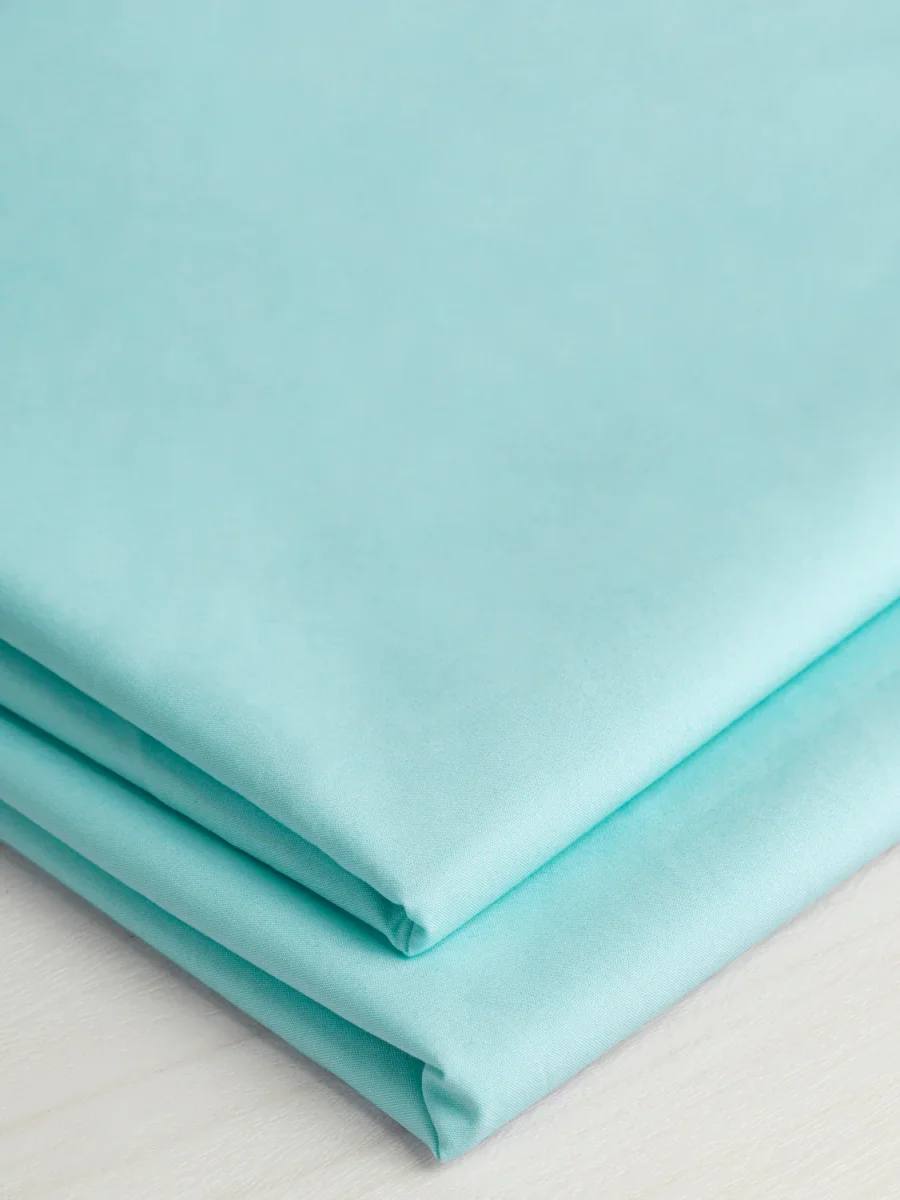 Signature Crisp Cotton Poplin - Aqua - Swatch – Image 4