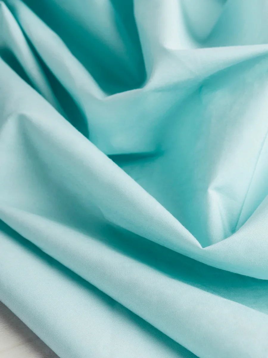 Signature Crisp Cotton Poplin - Aqua - Swatch – Image 3