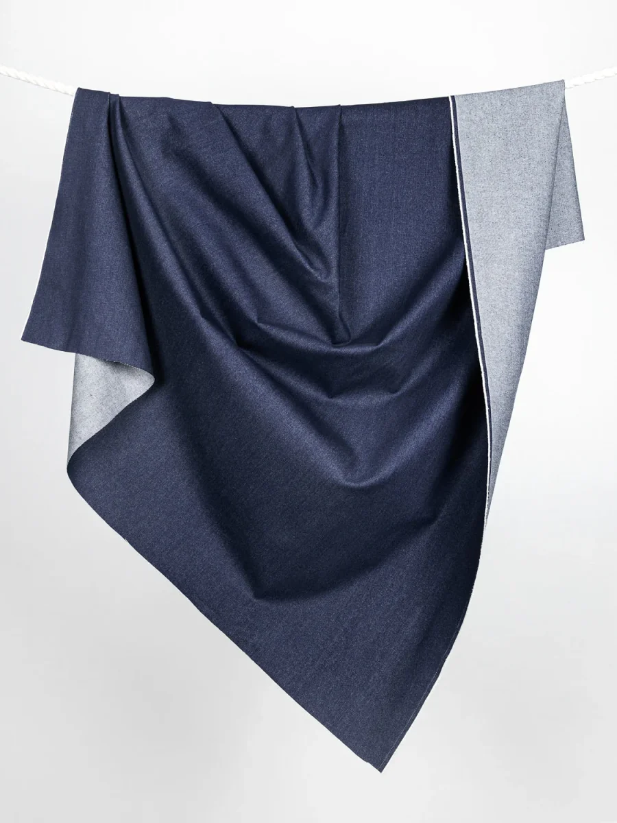 14.25 oz Non-Stretch Organic Cotton Denim - True Indigo – Image 4