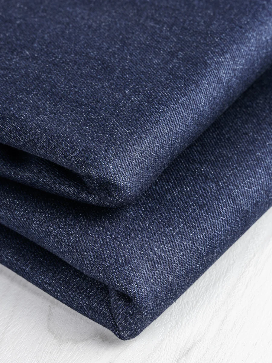 14.25 oz Non-Stretch Organic Cotton Denim - True Indigo – Image 3
