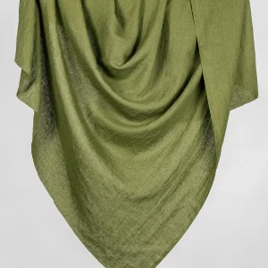 Midweight European Linen - Olive Green - Swatch