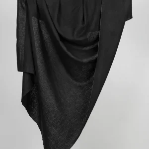 Midweight European Linen - Midnight Black - Swatch