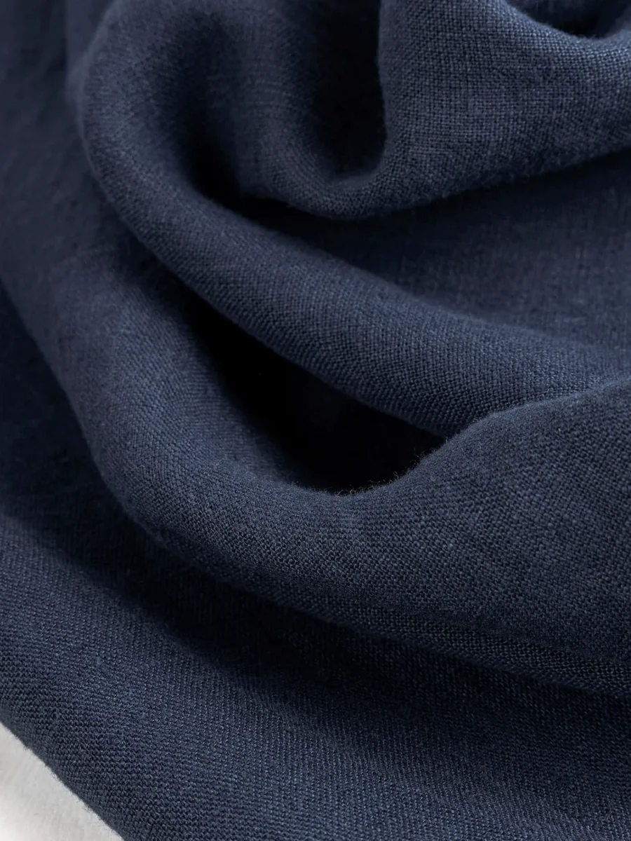 Midweight European Linen - Navy – Image 2