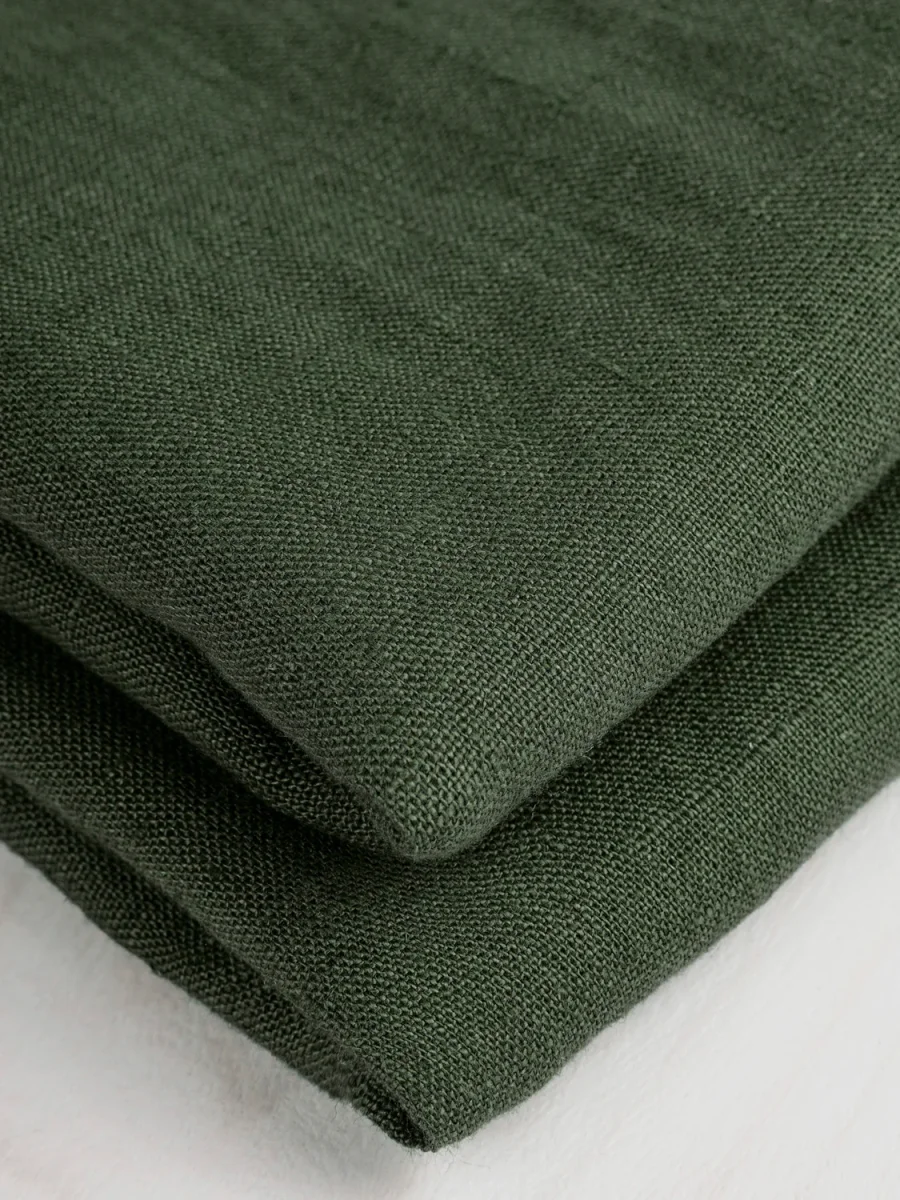 Midweight European Linen - Hunter Green – Image 3