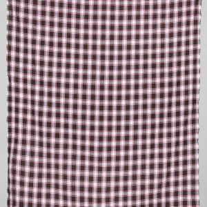 Yarn Dyed Plaid Irish Linen Suiting Deadstock - Brown + Red + White - Swatch