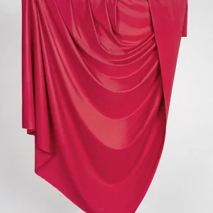 Recycled Nylon Spandex Swimwear Fabric - Baywatch Red - Swatch