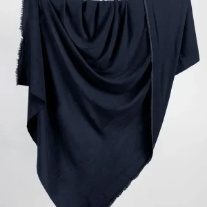 Textured Viscose Linen - Navy - Swatch