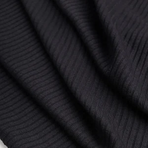 Wide Rib EcoVero Viscose Knit - Black