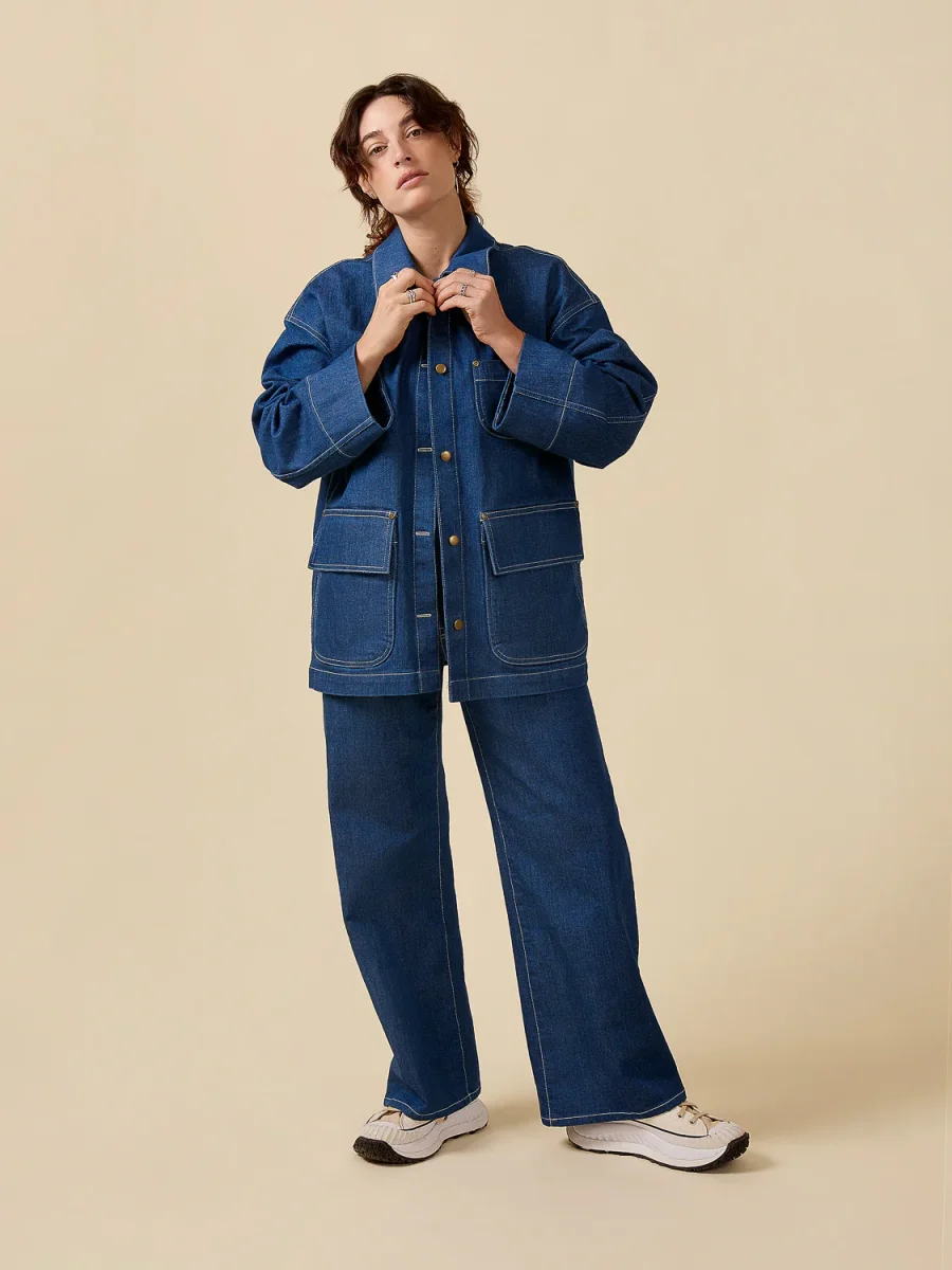 12oz Non Stretch Eco Denim - Mid Blue – Image 3