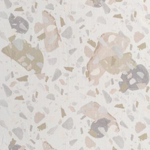 Granite Print Viscose Linen Deadstock - Off White + Pastel - Swatch