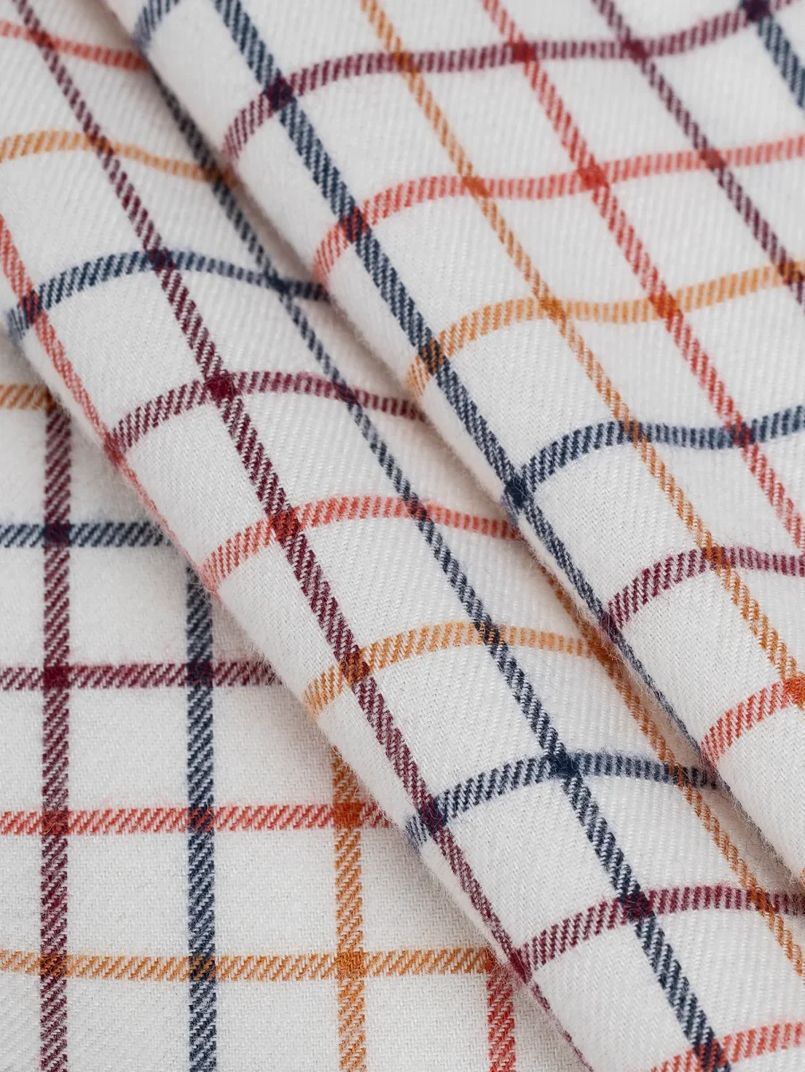 Harvest Check Brushed Cotton - Cream + Multicolour – Image 3