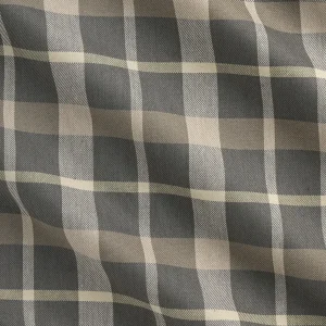 Hearth Plaid Check Japanese Cotton Twill - Taupe + Tan + Butter Yellow