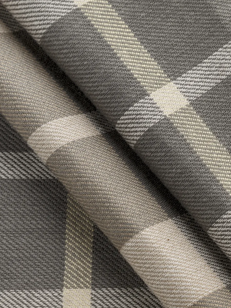 Hearth Plaid Check Japanese Cotton Twill - Taupe + Tan + Butter Yellow - Swatch – Image 4