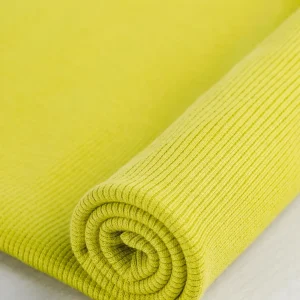 Heavy Organic Cotton 2x1 Rib Knit - Chartreuse