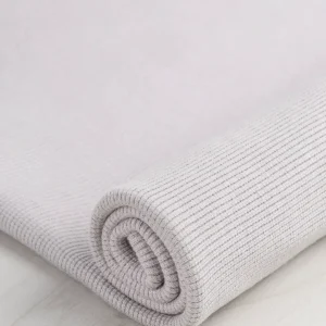 Heavy Organic Cotton 2x1 Rib Knit - Grey