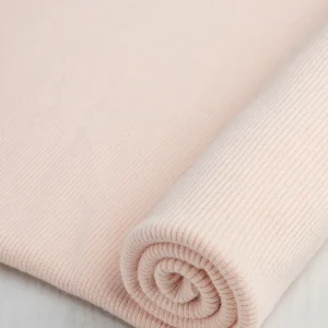 Heavy Organic Cotton 2x1 Rib Knit - Soft Pink