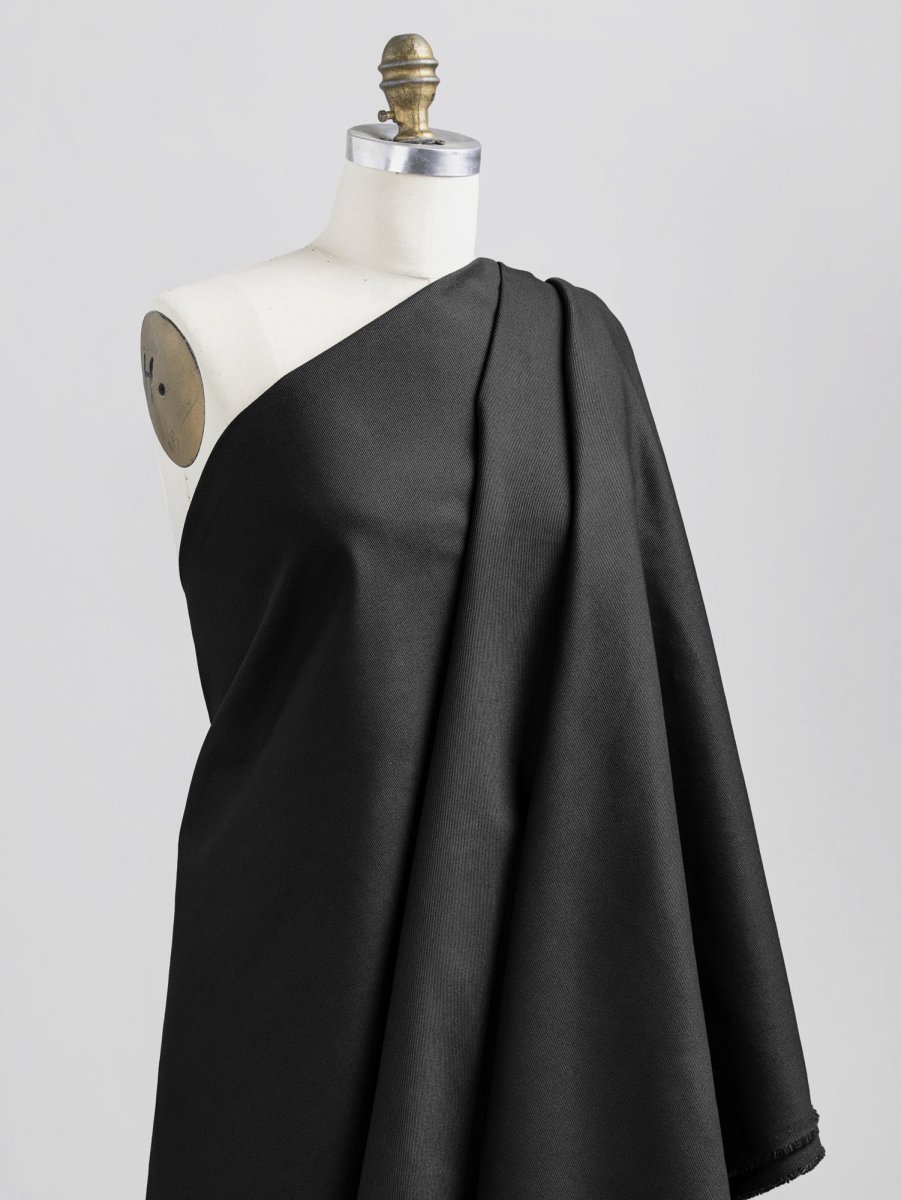 Heavyweight Organic Cotton Twill - Black - Swatch – Image 2