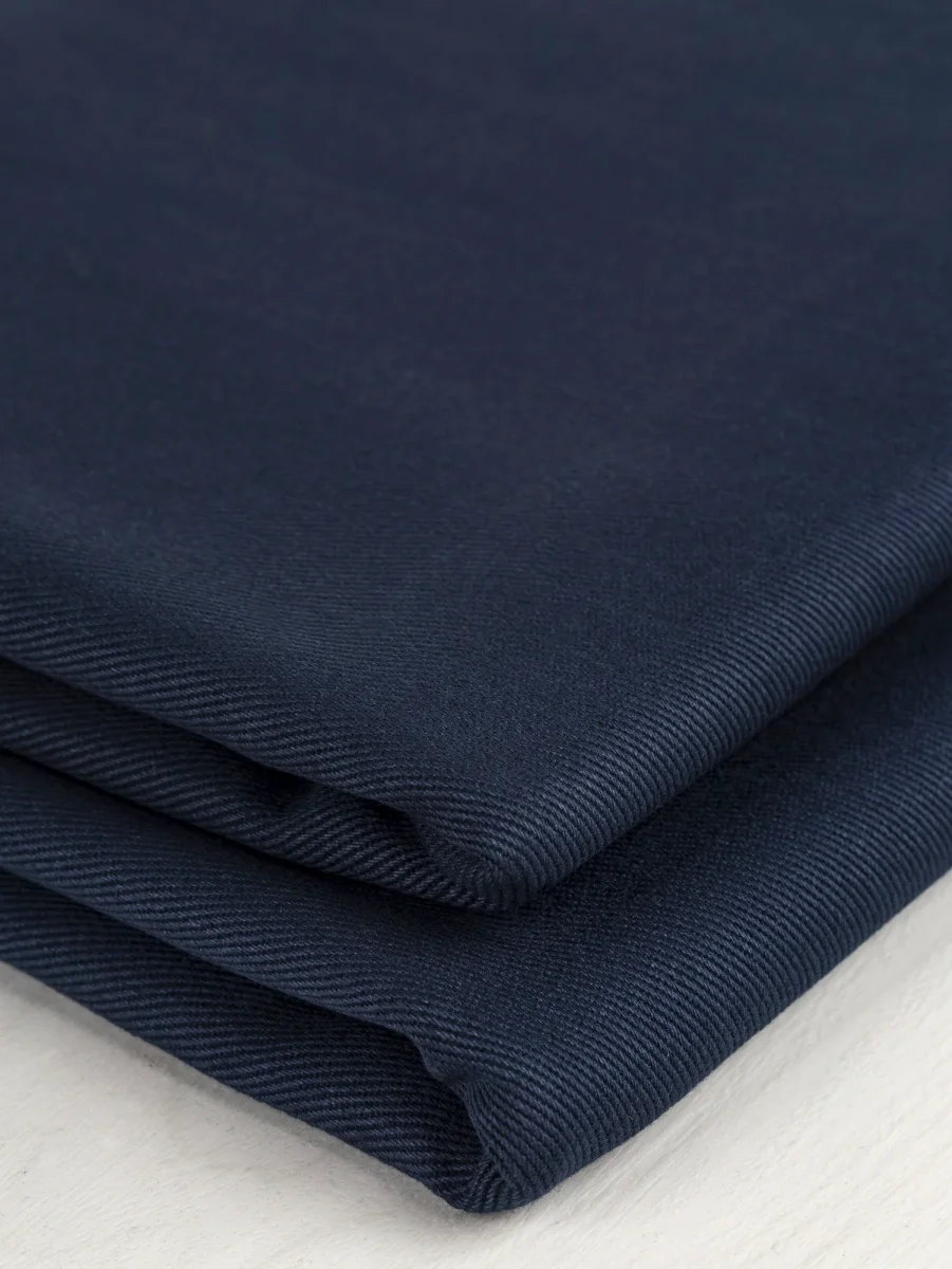 Heavyweight Organic Cotton Twill - Navy – Image 4