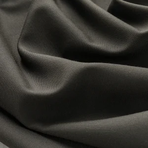 Italian Wool Twill Suiting Deadstock - Khaki Green - Swatch