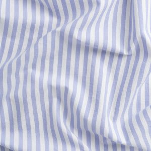 Japanese Cotton Tencel Striped Shirting - Lilac + White