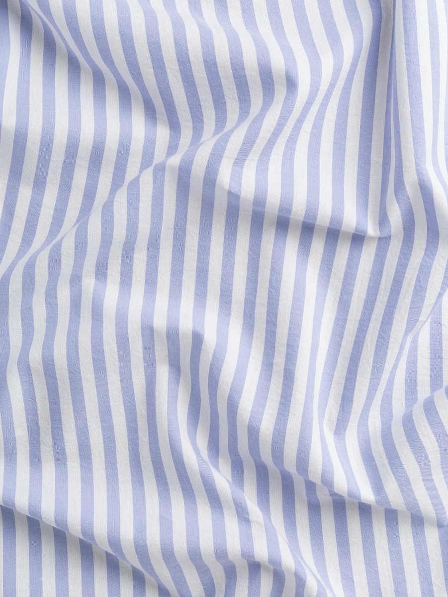 Japanese Cotton Tencel Striped Shirting - Lilac + White – Image 2