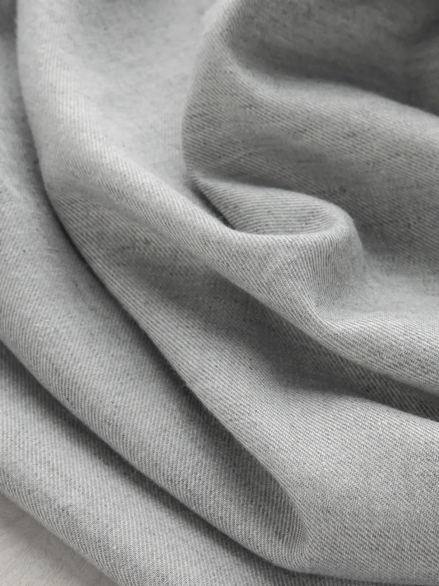 Japanese Soft Flannel Twill - Silver Grey – Image 3