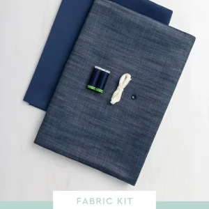 Aylin Wrap Dress & Vest Kit | Indigo Tencel Denim Shirting