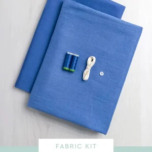 Aylin Wrap Dress & Vest Kit | Periwinkle Blue Midweight European Linen