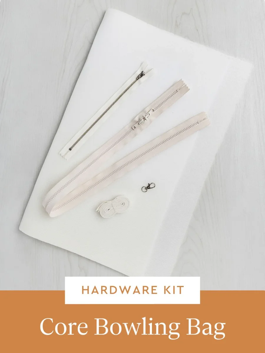Core Bowling Bag Hardware Kit - Cream Bias Tape