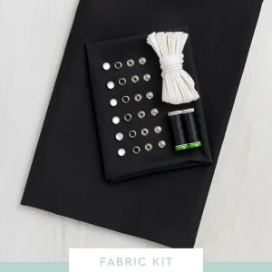 Cornelius Western Shirt Kit | Black Lightweight Silky Poplin