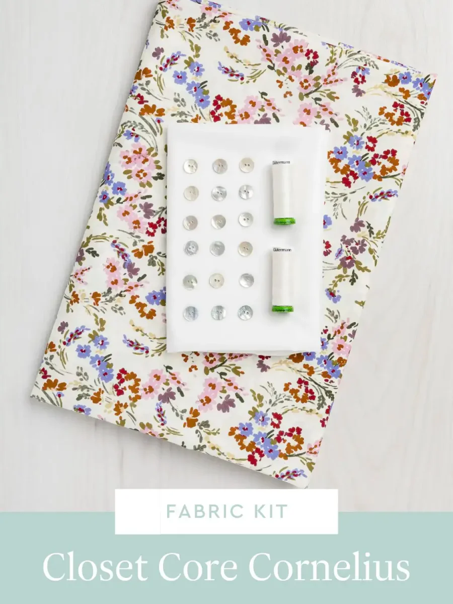 Cornelius Western Shirt Kit | Spring Floral Print BCI Cotton Poplin