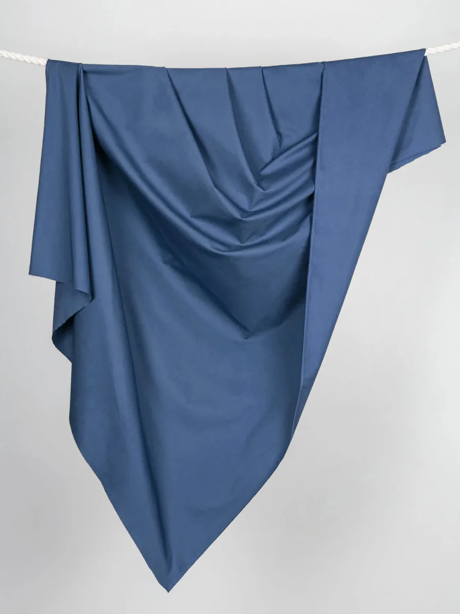 Lightweight Organic Cotton Stretch 6 oz Twill - Ocean Blue – Image 3