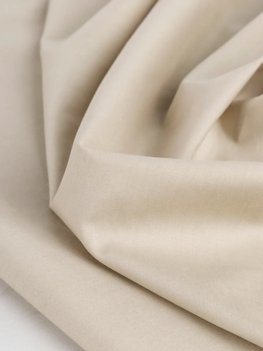 Lightweight Silky Cotton Poplin - Oat