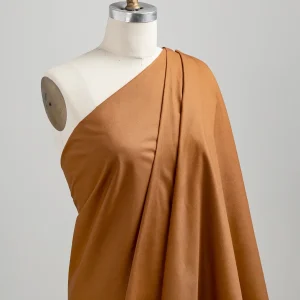 Lightweight Silky Cotton Poplin - Caramel - Swatch